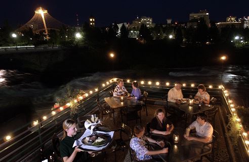 Spokane's rooftop bars patio spaces and restaurants with a view